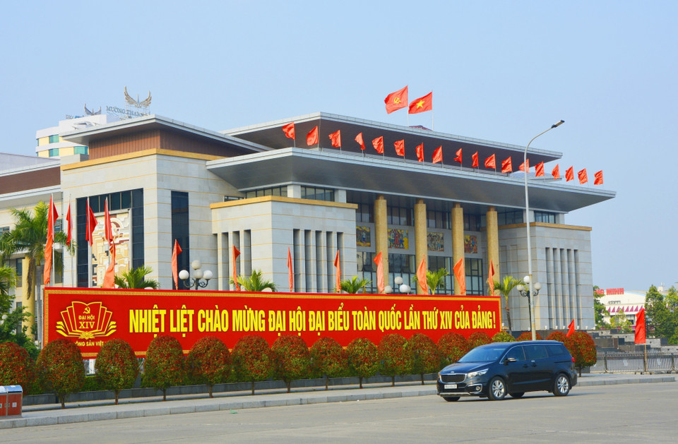 The provincial convention centre in Bac Giang ward, Bac Ninh province. (Photo: Thanh Thuong - VNA)