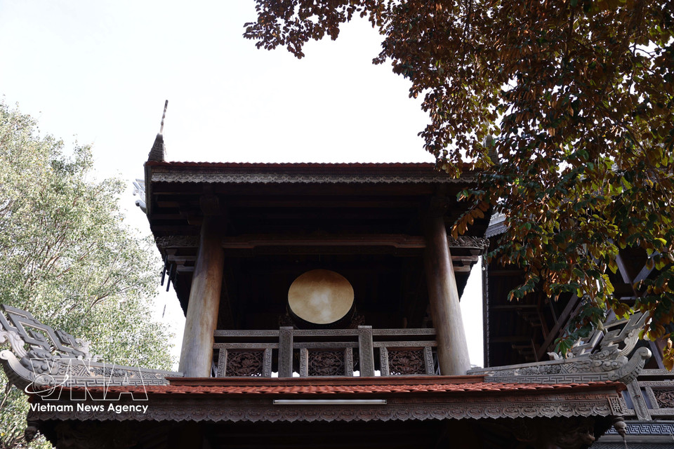 The pagoda's defining feature is the harmonious fusion of the Central Highlands’ rong house architecture and the style of Hue’s royal court architecture. (Photo: Tuan Anh – VNA)