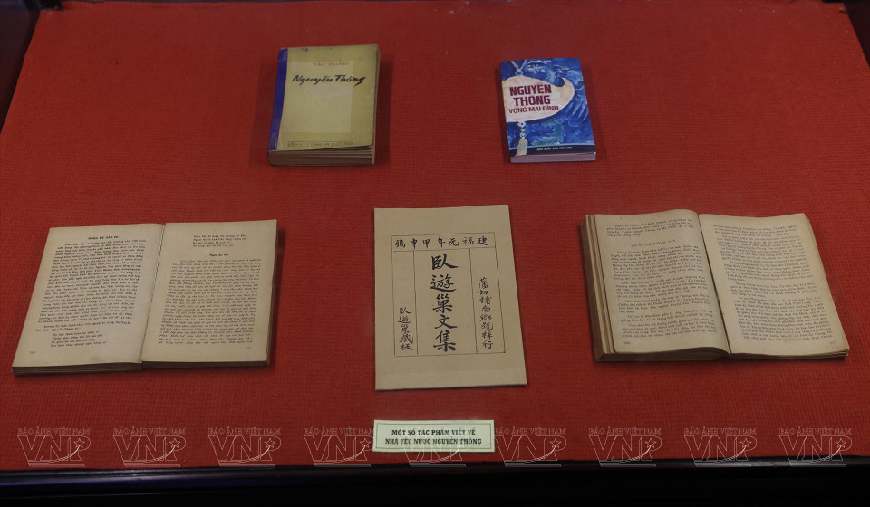 Several works about the patriotic scholar Nguyen Thong are also on display at the school. (Photo: VNA)