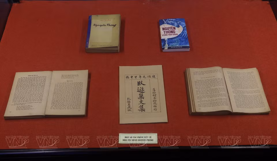 Several works about the patriotic scholar Nguyen Thong are also on display at the school. (Photo: VNA)