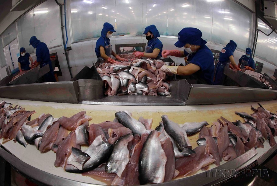 Vietnam's main export items to Russia include phones, computers, electronic products, textiles, footwear, and seafood. (Photo: VNA)