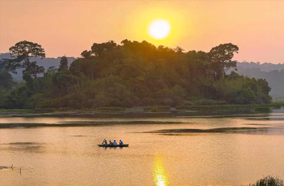 Bau Sau is a large freshwater lake in the southern part of Cat Tien National Park, home to the Siamese crocodile—a precious and rare species in Vietnam. (Photo: Tang A Pau)