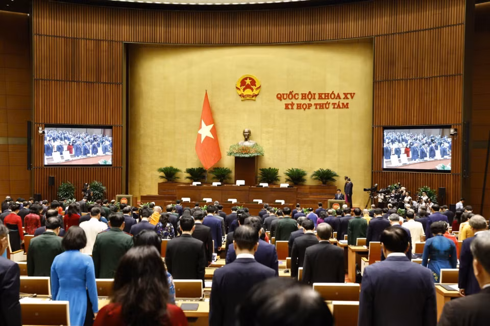 The 8th session of the 15th National Assembly opens in Hanoi. (Photo: VNA)