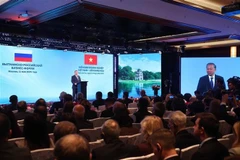 General Secretary of the Communist Party of Vietnam (CPV) Central Committee To Lam speaks at the Vietnam-Russia business forum in Moscow on May 11. (Photo: VNA)