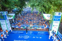 At the Standard Chartered Hanoi Heritage Marathon 2024 (Photo: The event organisers)