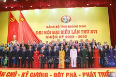 The 16th Quang Ninh provincial Party Committee debuts at the congress. (Photo: VNA)