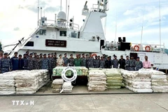 A haul of drugs confiscated in Indian waters (Photo: ANI)