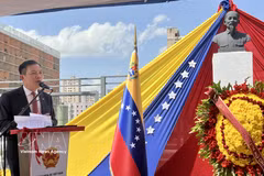 Vietnamese Ambassador to Venezuela Vu Trung My speaks at the event (Photo: VNA)