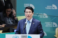President Luong Cuong speaks at the Climate Summit 2025 (Photo: VNA)