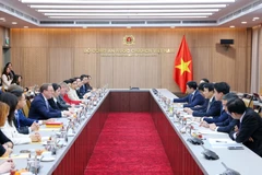 Minister of Public Security General Luong Tam Quang hosts a reception for Jens Rubbert, Chairman of the EU–ASEAN Business Council, on November 27 (Photo: VNA)