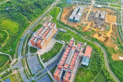 The Hoa Lac campus of Vietnam National University Hanoi takes shape. (Photo courtesy of VNU) 