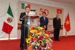 Vietnamese Ambassador to Mexico Nguyen Van Hai speaks at the event. (Photo: VNA)