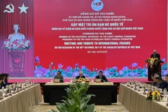 The meeting with international friends held in Hanoi on September 2 (Photo: VNA)