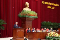 Party General Secretary To Lam delivering a speech at the opening of the 13th plenum of the 13th Party Central Committee in Hanoi on October 6 morning (Photo: VNA)
