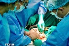 A surgery performed by doctors of Ho Chi Minh City University of Medicine and Pharmacy Hospital (Photo: VNA)