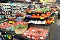 US agricultural products on display at a supermarket in downtown Washington, DC. (Photo: VNA)