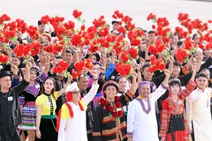 Representatives from the 54 ethnic groups participate in the grand parade marking the 80th anniversary of the August Revolution and National Day on September 2, 2025. (Photo: VNA)