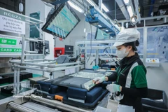 Regza Vietnam Electronics Co., Ltd. (fully invested by Taiwan, China) installs four modern production lines in 2024. (Photo: VNA)