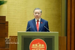 Party General Secretary and State President To Lam delivers his inaugural address at the 16th National Assembly's first session on April 7. (Photo: VNA)