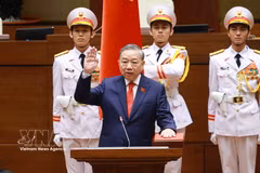 President of the Socialist Republic of Vietnam To Lam at the swearing-in ceremony. (Photo: VNA)