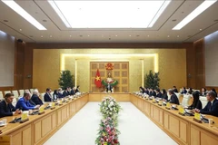 Prime Minister Pham Minh Chinh holds a meeting with a delegation of Swiss and European businesses led by Dr Philipp Rösler, President of the Swiss–Viet Economic Forum, on February 3, 2026. (Photo: VNA)