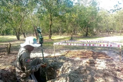 Explosives discovered by the NPA/RENEW Project at a ammunition depot in An My village, Gio My commune, Gio Linh district, Quang Tri province. (Photo: VNA)