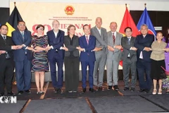 Belgian and EU officials, along with several ASEAN ambassadors to the EU, attend a ceremony on September 23 marking Vietnam's National Day (local time). (Photo: VNA)