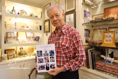 Assoc. Prof. Dr Anatchai Rattakul and photos of his father. (Photo: VNA)