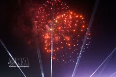 The opening ceremony of the The Visit Vietnam Year 2026 in Gia Lai province is structured in four thematic chapters, and culminated in a dazzling, multi-coloured fireworks display. (Photo: VNA)