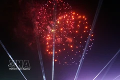 The opening ceremony of the The Visit Vietnam Year 2026 in Gia Lai province is structured in four thematic chapters, and culminated in a dazzling, multi-coloured fireworks display. (Photo: VNA)