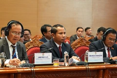 Lao delegates attend the conference. (Photo: VNA)
