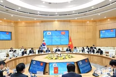 At a session of the Vietnam-RoK Joint Committee on Trade, Industry and Energy Cooperation in April, 2025 in Hanoi. (Photo: nhandan.vn)