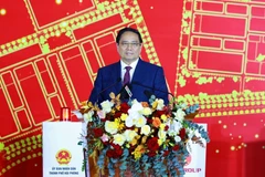 PM Pham Minh Chinh speaks at the ground-breaking ceremony. (Photo: VNA)