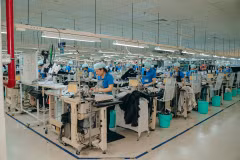 High-end garments for export at the MSV Hue Co., Ltd. factory invested by Japan in Phu Bai Industrial Park, Hue city. (Photo: msvhue.com) 