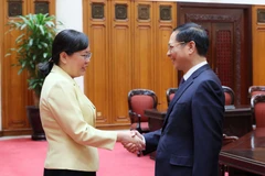 Deputy Prime Minister Bui Thanh Son meets with Zhang Guozhi, Deputy Governor of China’s Guangdong province, in Hanoi on October 28. (Photo: VNA)