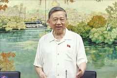 Party General Secretary To Lam addresses the group discussion on May 17 as part of the National Assembly's ninth session. (Photo: VNA)