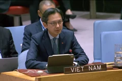 Ambassador Do Hung Viet, Permanent Representative of Vietnam to the United Nations, speaks at the event. (Photo: VNA)