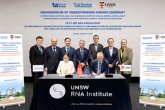 The Tam Anh Research Institute and the UNSW RNA Institute at the University of New South Wales (UNSW), Australia, sign a Memorandum of Understanding (MoU) to develop RNA technology (Photo: Tam Anh Research Institute)