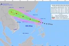 Typhoon Matmo's location at 7am on October 3 and its forecast path in the next few days. (Photo: thoitietvietnam.gov.vn)