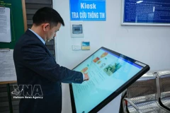 A view of a smart border-gate model at the No. II Kim Thanh international road border gate in Lao Cai province. (Photo: VNA)