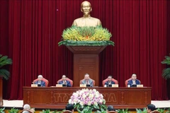 Party General Secretary To Lam and other leaders at the gathering. (Photo: VNA)