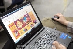 A customer browsing an e-commerce platform. (Photo: VNA)