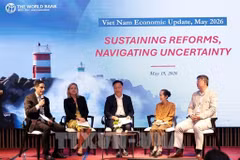 Speakers at the press conference (Photo: VNA)