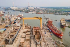With significant untapped potential in the shipbuilding market, Vietnam must soon introduce mechanisms and policies to support shipbuilders in securing more orders. (Photo: VietnamPlus)