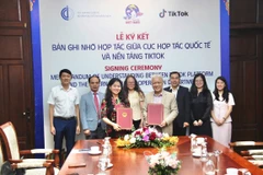 Representatives from the Department of International Cooperation under the Ministry of Culture, Sports and Tourism and Tiktok at the MoU signing ceremony. (Photo: The Department of International Cooperation)