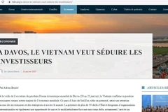 The article about Vietnam's economic performance and investment environment on the Swiss news outlet La Tribune des Nations. (Photo: VNA)