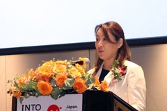 JNTO Chief Representative in Vietnam Matsumoto Fumi speaks at the event (Photo: VNA)