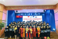 Vietnamese students on Saturday got master’s degrees through the TESOL joint programme between the HCM City Open University and the Australian Edith Cowan University. (Photo: VNS)