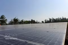 Rooftop solar panels in Can Tho city. (Photo: VNA)