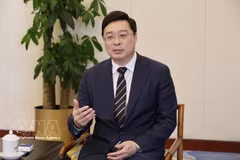 Wei Tao, Deputy Secretary of the Party Committee and Chairman of the Guangxi Zhuang Autonomous Region, talks to Vietnam News Agency correspondent. (Photo: VNA)